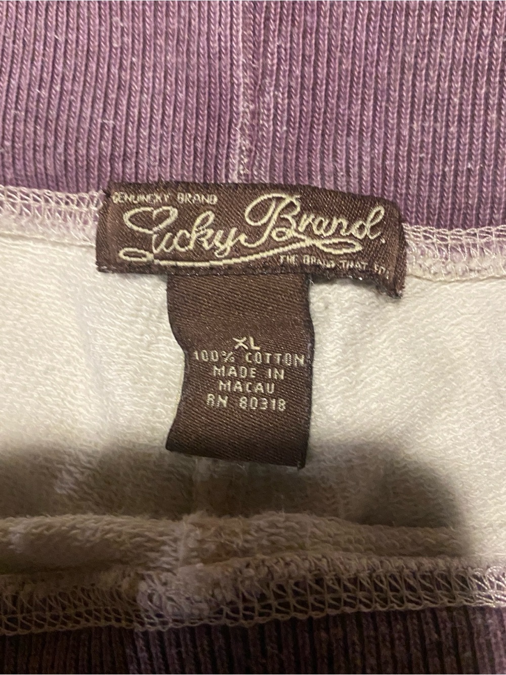 Lucky Brand vintage y2k sweats knit shorts cutoffs XL womens - Picture 3 of 4
